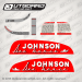 1949-1950 Johnson 10 hp decal set QD-10 QD-11