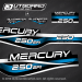 1996-1998 Mercury 250 hp EFI Bluewater series decal set