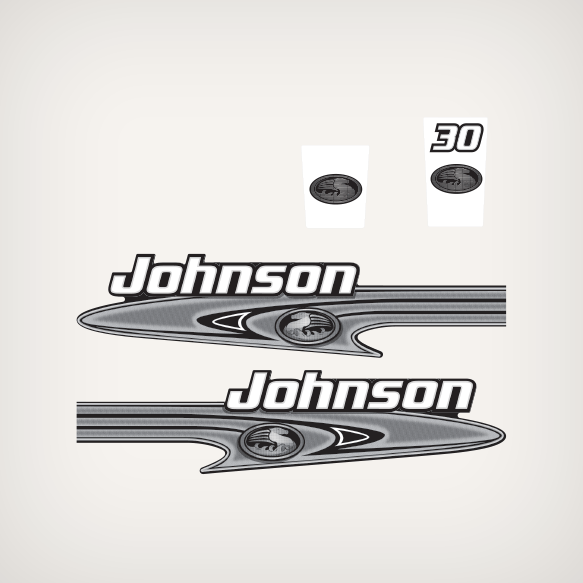 2001 Johnson 30 hp decal set 0348375, 0348587, 0349019, 0349020, 5004398