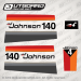 1977 Johnson 140 hp decal set
