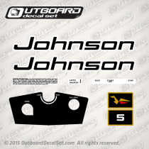 1968 Johnson 5 hp decal set 0382845 0382375
