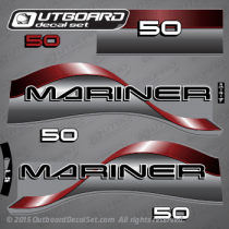 1996 1997 Mariner 50 hp Decal set Red 37-816940A97 M-816940A97 816940A97