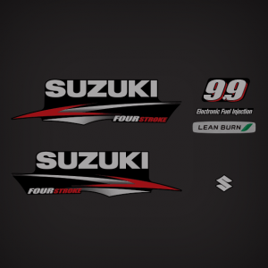 2014 Suzuki 9.9 Hp Fourstroke Decal Set DFB Models 61443-99J00, 61453-99J00, 68111-89L00, 61435-99J10, 61471-89L00