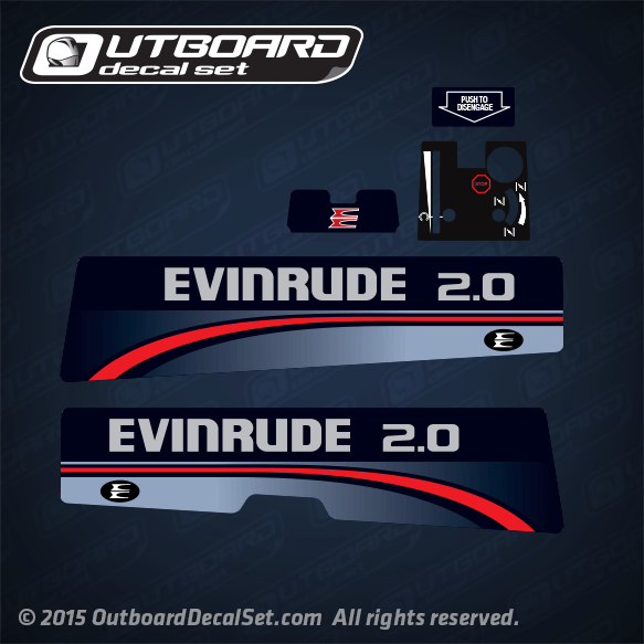 1995 1996 1997 Evinrude 2.0 hp decal set 0115055