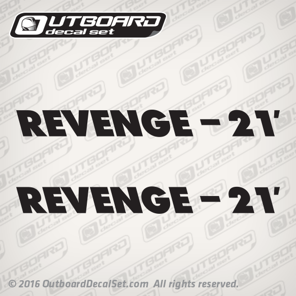Boston Whaler REVENGE 21' decal set