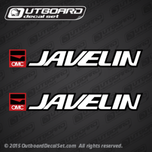 OMC Javelin decals set logos hull stickers