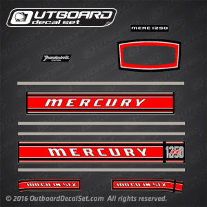 1968 mercury racing 1250 BP decal set *