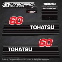 2002 and earlier Tohatsu 60 hp Automixing decal set M60B NG587-8020M