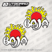 1985-1988 Baja SunBurst Boat Decal Set