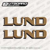 1980-1989 Lund Decals with Shadow #1 Sold by Set.