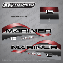 mariner 1997 1998 15 hp LIGHTNING 808546a97 decal set 9420A10 BLACK, 9420A12 SILVER, 9420A11 GRAPHITE GRAY