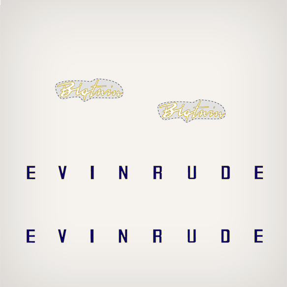 1958 Evinrude 35 hp BigTwin decal set