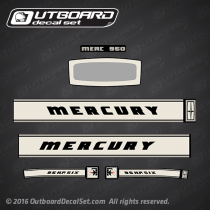 1966 Mercury 950 - 95 hp decal set