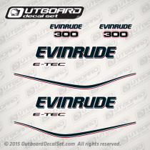 2009 2010 2011 Evinrude 300 hp e-tec decal set white engines, 0215633, 0215634, 0215667, 0215785, 0215894, 0215895, 0285964