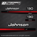1995 1996 Johnson 130 hp decal set Standard Styling