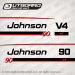 1991-1992-1993-1994-1995-1996 Johnson 90 hp V4 decal set