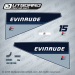 1984 Evinrude 15 HP decal set