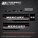 1986 MERCURY 9.9 hp Outboard decal set 12836A89