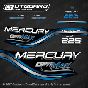 1998-1999 Mercury 225 hp Optimax Offshore decal set 855408A99, 855408A98, 855411A98, 855411A99