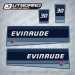 1985 Evinrude 30 hp decal set 0282440, 0282341, 0282339