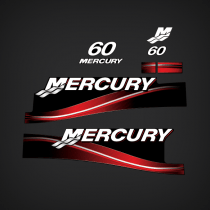 2005-2006 Mercury 60 hp Electric start Decal set 897513A01