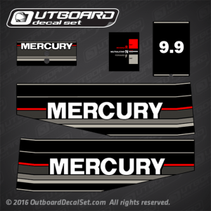 1992-1993 Mercury 9 HP decal set