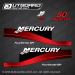 2002-2004 Mercury 50 hp FourStroke BigFoot decal set Red 883525A02