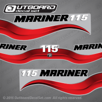 2003 2004 2005 2006 2007 2008 2009 2010 2011 2012 2013 Mariner Outboards 115 hp 2 Stroke decal set 823412A03 Red 
