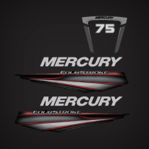 2014-2017 Mercury 75 hp Fourstroke decal set