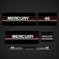 1992 1993 MERCURY 40 hp Oil Injected decal set 814323A90
