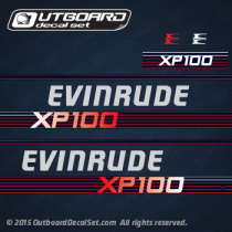 1988 Evinrude 100 hp decal set XP100 (Outboards)