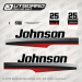 1997-1998 Johnson 25 hp decal set