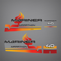2001-2006 Mariner 40 hp Marathon Decal set 858842001