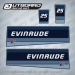 1985 Evinrude 25 hp decal set 0282440, 0282343, 0282232, 0282338, 0282298, 0282558