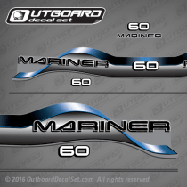 1997 Mariner 60 hp outboard decals Set blue