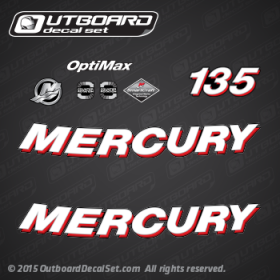 2006 Mercury 135 hp Optimax decal set 854292A06