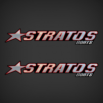 2001 Stratos Boats Decal Set 