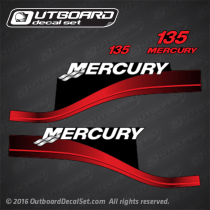 2000-2005 Mercury 135 hp decal set 813220A00 827328T7, 827328T8