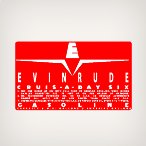1959 Evinrude Cruis A Day 6 U.S GALLONS decal