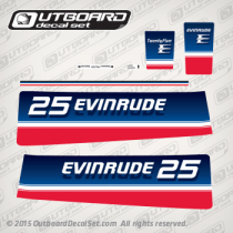 1980 Evinrude 25 hp decal set E25RCSA (Outboards)