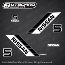 1990 1991 1992 1993 1994 1995 1996 1997 1998 1999 2000 2001 2002 Nissan 5 hp Outboard decals NS2.5A2
