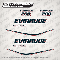 2009 2010 2011 Evinrude 200 H.O. decal set white engines, 0215633, 0215634, 0215667, 0215722, 0215894, 0215895, 0285964