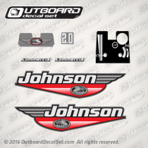 2000 Johnson 2.0 hp commercial decal set red 0452114, 0452116