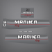 1990-1991-1992 Mariner 40 hp Electric decal set 810935A92