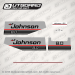 1987-1988 Johnson 8.0 hp decal set 0398990, 0398991, 0398971, 0398972, 0332302, 0397410, 0397411, 0397423, 0397424