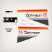 1978 Johnson 15 hp decal set 0388718 0388719 0388714 0388716