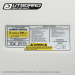 All in one Skeeter Products Capacity decal ZX200 2 X 4.75" Inches