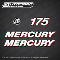 2007-2010 Mercury 175 hp decal set
