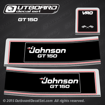 1989 - 1990 Johnson GT150 VRO V6 decal set 