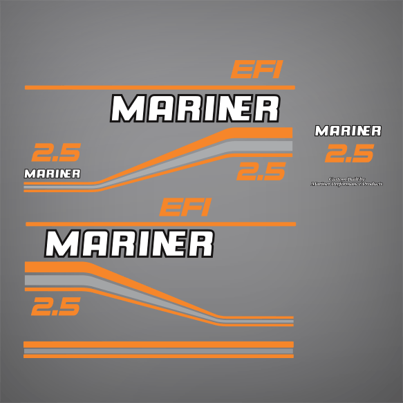 1990-1997 Mariner Performance Outboard 2.5 EFI Decal set